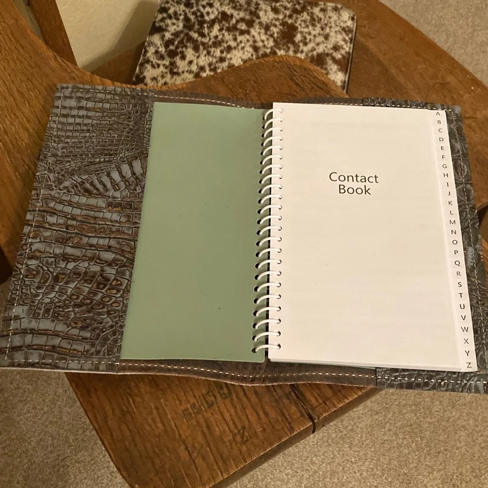 Hair on Hide (HOH)/Leather Binder & Merrick's HOH/Leather Address Book Bundle